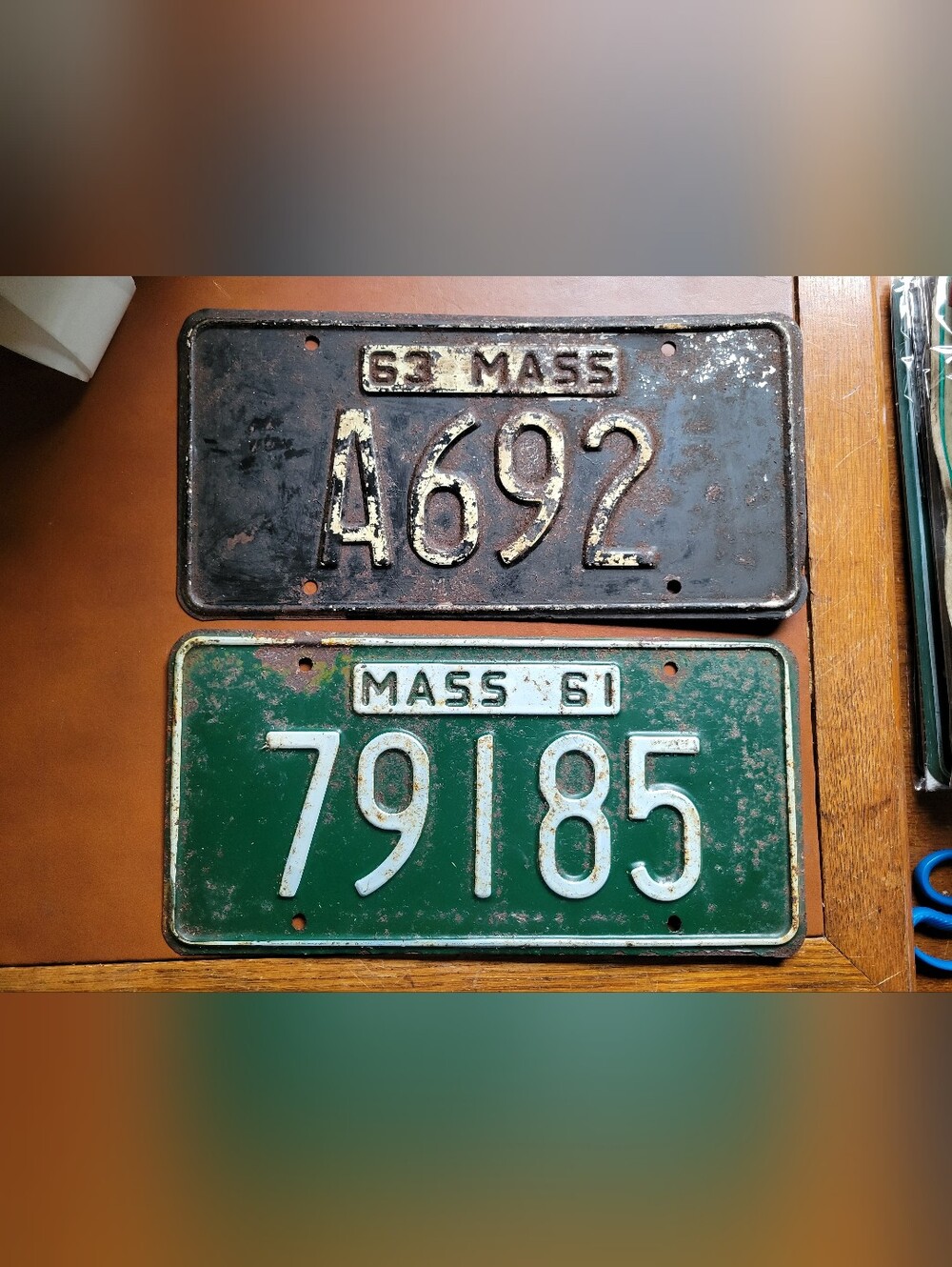 1961 & 1963 Massachusetts Passenger License Plates